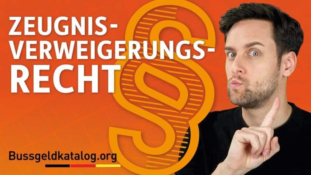 In welchen Situationen  können Sie sich auf das Zeugnisverweigerungsrecht berufen?