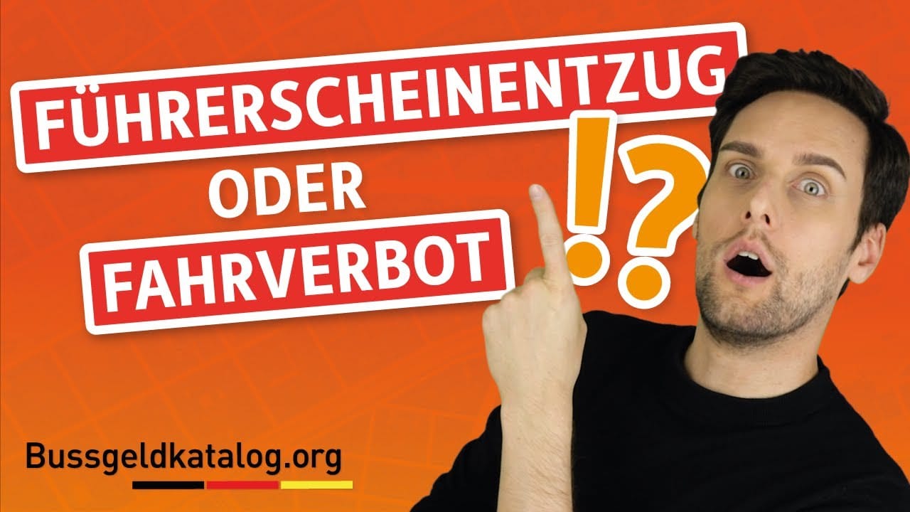 Wann ist der Führerschein weg? Fahrerlaubnisentzug 2025